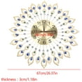 thumbnail image 6 of Miumaeov Wall Clock for Living Room Decor,Crystal Peacock Wall Clocks Modern Design 3D Clocks Wall for Home Decor Large Round Metal Silent Non-Ticking, 6 of 9