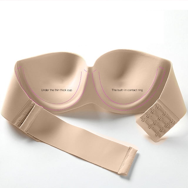 WRISTBIQUE Sin Invisible Beige Con Push Up Y Antideslizante Para Sin Espalda