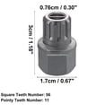 thumbnail image 6 of Tekuisi Car Wheel Lock Lug Nut Anti Theft for Passat for Golf 11 Teeth Number: 56 Tire Wheel Lock Anti-Theft Screw Lug Nut Bolt, 6 of 6