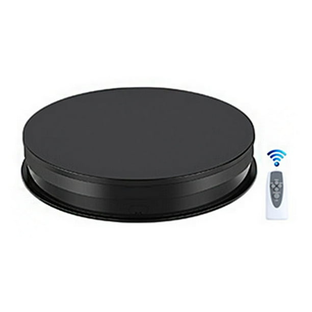 sweethay Soporte de exhibición giratorio ABS, Base giratoria antideslizante de 360 grados, Control remoto ajustable, Base de soporte para Accesorios para fotos Negro