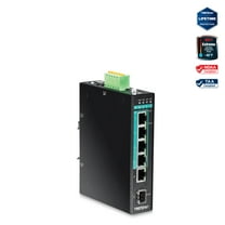 TRENDnet TI-PG541 5-port Hardened Industrial Gigabit PoE DIN-Rail Switch