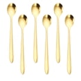 thumbnail image 1 of Juego de 30 Cucharillas, Cucharas Doradas de Acero Inoxidable, para Cena, Postre, Pastel, Restaurantes, Hogar, Cafetería, 1 of 5
