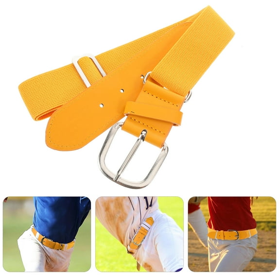LABELEPH 1Set Youth Baseball Belt Orange Pu Material 11.8X1.9X0.5In