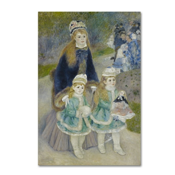 Trademark Fine Art 'Mother And Children' Canvas Art by Renoir