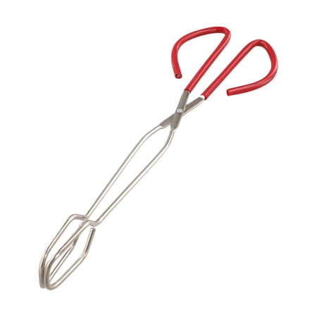 CaraMart Kitchen Food Tongs Scissor Design Stainless Steel with Comfort Grip Handle