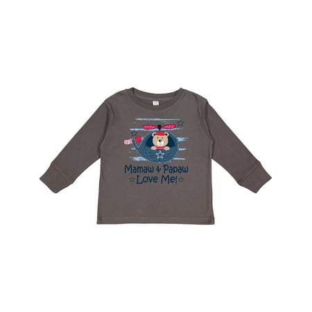 

Inktastic Mamaw and Papaw Love Me Boys Long Sleeve Toddler T-Shirt