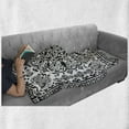 thumbnail image 6 of Ethnic Soft Flannel Fleece Throw Blanket, Mandala Floral Lace Oriental Paisley Design Lace Image Artwork, Cozy Plush for Indoor and Outdoor Use, 60" x 80", Charcoal Grey White, by Ambesonne, 6 of 6