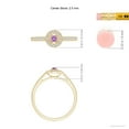 thumbnail image 5 of ANGARA Natural 0.06 Ct. Amethyst with Diamond Halo Ring in 14K Yellow Gold for Women (Ring Size: 3.5), 5 of 10