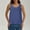 Navy, variant on Women's Workout Tank Tops Casual Sleeveless Round Neck Loose Tee Shirt Solid Color Flowy Hem Summer Going Out Vest