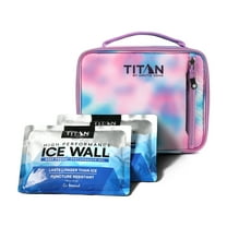 Titan by Arctic Zone Fridge Cold Horizontal Insulated Lunch Box with Reusable Ice Walls - Cotton Candy