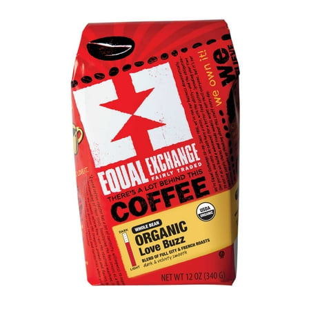 Equal Exchange Love Buzz Whole Bean Coffee, 12 Oz