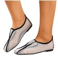 thumbnail image 4 of Miluxas Women's Breathable Mesh Slip-On Flats - Hollow Out Ballet Shoes, Lightweight Footwear for Daily & office Wear White 9.5(43), 4 of 9