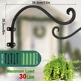 thumbnail image 7 of topjuju 2 Pack Hanging Plant Bracket, 12 inch Heavy Duty Metal Plant Hook, Decorative Wall Plant Hanger for Hanging Lanterns, Bird Feeder, Flower Basket, Home Decor Indoor & Outdoor, 7 of 7