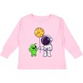 thumbnail image 3 of Inktastic Astronaut Holding a Moon Balloon Boys or Girls Long Sleeve Toddler T-Shirt, 3 of 5