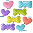 thumbnail image 2 of Pet and Dog Plush Heart or Bone Toy, "Polka Dots Group" (Available in different sizes, and 6 different pattern options!), 2 of 8