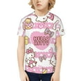 thumbnail image 7 of Hello Kitty T Shirts For Girls Boys, 3d Print Cartoon Graphics T Shirt, Youth Crewneck T-Shirt, Unisex Short Sleeve Top Tees Age 4-16 Years, 7 of 7