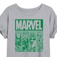 thumbnail image 3 of Marvel - St. Patrick's Day Green Grid - Women's Oversized Graphic T-Shirt, 3 of 5