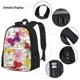 thumbnail image 3 of Balery Butterflies and Vintage Mochila escolar 3 en 1 para niños: mochila resistente con lonchera térmica y estuche para lápices. Mochila escolar para niños y niñas., 3 of 7