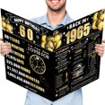thumbnail image 1 of Tarjeta de cumpleaños gigante FOBELEC del 60 aniversario con sobre negro y dorado retro, 1 of 7