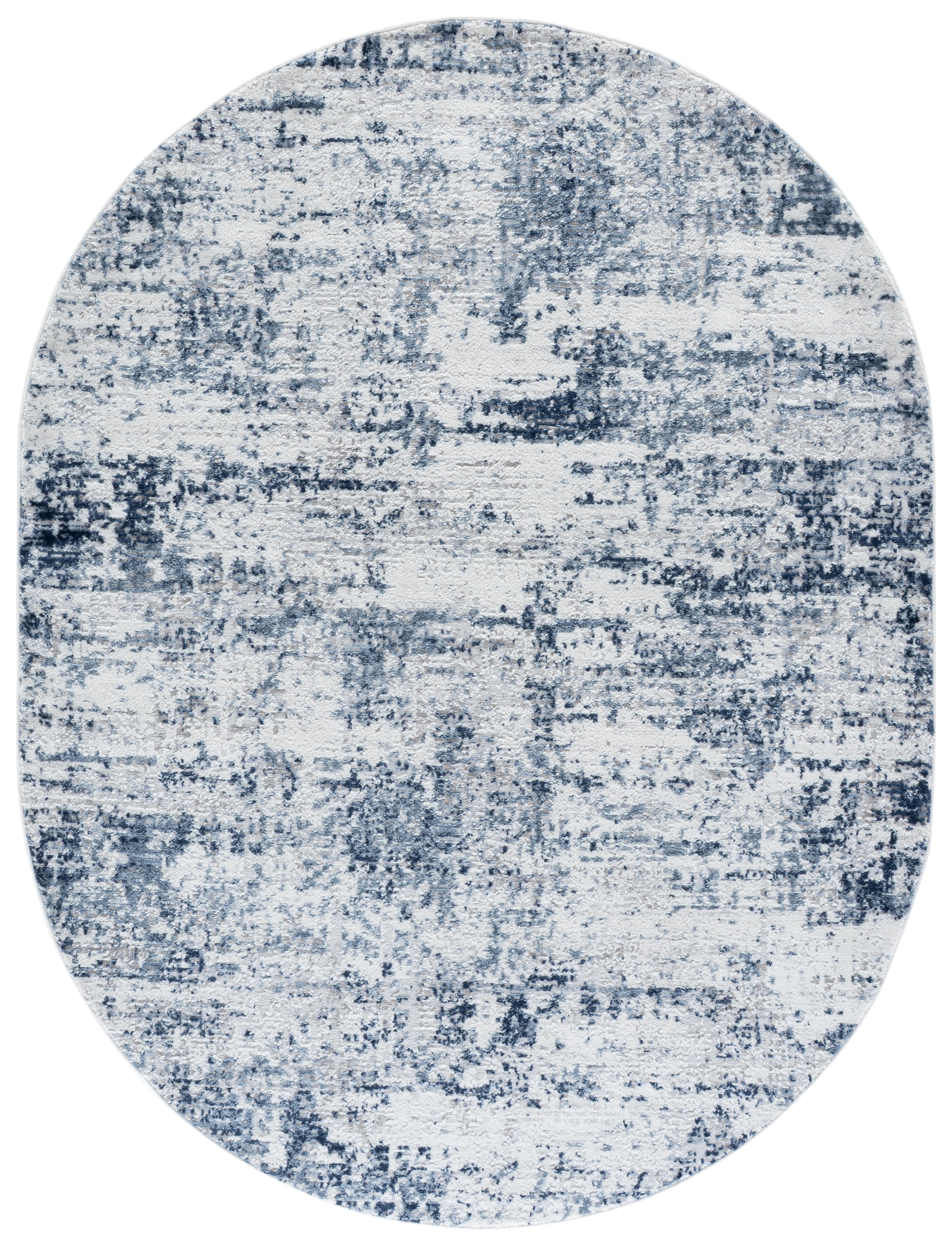Safavieh Amelia Ian Abstract Area Rug, Ivory/Navy, 6' x 8' Oval