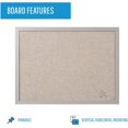 thumbnail image 3 of Bulletin Board, 18" x 24", Grey Fabric Message Board, Gray MDF Frame (FB0470608), 3 of 8