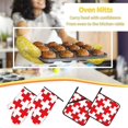 thumbnail image 5 of Sikiie Red Cross 1 Oven Mitts and Pot Holders, Silicone Oven Gloves, Heat Resistant Oven Mitts 4Pcs Set, 5 of 6