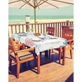 thumbnail image 2 of Blue Red Coastal Outdoor Tablecloth - 60x84 Inch Rectangle Waterproof Dining Table Cover, Nautical Summer Beach Coral Sea Turtle Outdoor Table Cloth with Umbrella Hole & Zipper for Patio, 2 of 6