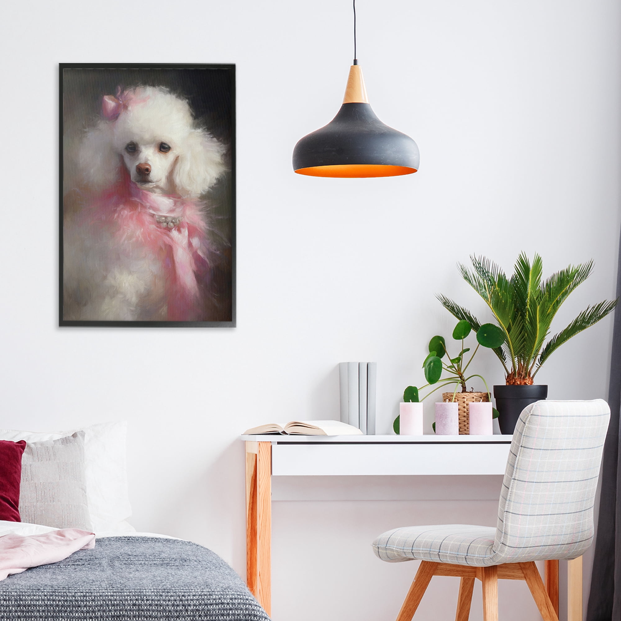 Stupell Industries Just A Girl Who Loves Pink Black Framed Giclee Art, design by Tina LeCour