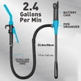 thumbnail image 3 of Bomba De Transferencia Portátil De Sifón, Bomba De Sifón Eléctrica Que Funciona Con Pilas Con Manguera Blanca De 35,4 Pulgadas Para Transporte De Agua Y Combustible De Gasolina, 3 of 7