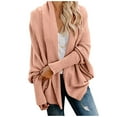 thumbnail image 2 of DPTALR Women Long Sleeve Knit winter Cardigan Sweater Solid Color Coat, 2 of 6