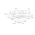 thumbnail image 5 of Eri 100 Inch Sectional Sofa, Right Chaise, Ottoman, Pillows, Dark Gray, 5 of 6