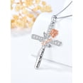 thumbnail image 5 of Dorunmo Love Necklace 925 Sterling Silver Rose Flower Love Necklaces Cross Pendant I Love You Forever Jewelry Birthday Gifts for Women Wife Mom, 5 of 6