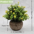 thumbnail image 3 of Artificial Eucalyptus Topiary Plant, Faux Cream White Greenery in Dark Gray Pot, Mini Table Fake Plant for Home, Office, Desk Decoration, Centerpiece and Gift, 3 of 7