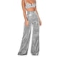 thumbnail image 2 of Pantalones de mujer, pantalones casuales de mujer, pantalones anchos con purpurina, pantalones largos rectos, estándares líderes en la industria, 2 of 7