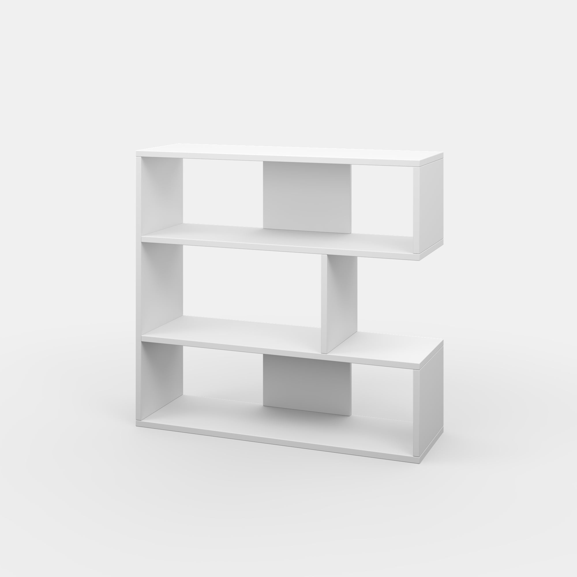Ada Home Decor Beethoven 3 Tier Open Shelf Modern Bookcase, White