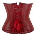 thumbnail image 4 of Waist Trainer for Women Zipper Corset Shapewear Tummy Control Body Shaper (Brick Red XXXL), 4 of 6