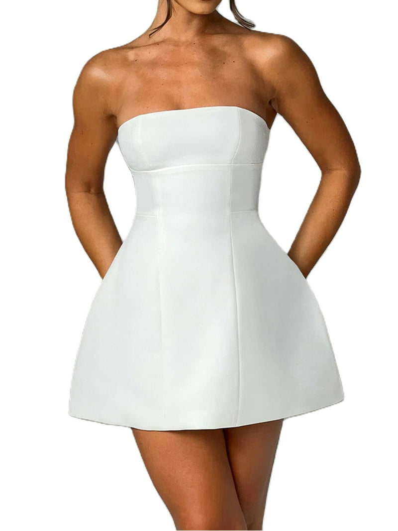 knee length dresses for ladies Kailynn Off-Shoulder A-Line Mini Dress Blue