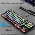 thumbnail image 2 of Punk Keyboard 87 Keys Magnetic Ring Usb Cable Keyboard With Colorful Backlight And Crack Pattern, 2 of 9