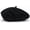 Black, variant on Women's Wool French Beret Hat with Flower, Beanie Cap for Fall Winter