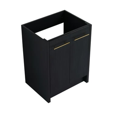 24 Inch Freestanding Bathroom Vanity (without Top Sink), Black Chestnut
