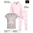 thumbnail image 2 of RBX Girls Legging Set - 3 Piece Pullover Hoodie Short Sleeve Tees and Legging Pants Set (7-16), 2 of 7