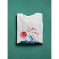 thumbnail image 3 of Watercolor Cherry Blossom . Sweatshirt Women -Image by Shutterstock, Female Medium, 3 of 4
