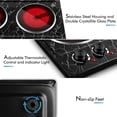 thumbnail image 2 of Placa calefactora eléctrica CUSIMAX 1800W de doble control de acero inoxidable, 2 of 7