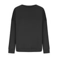 thumbnail image 4 of Trendy Fall Clothes for Women Fashion Women's Plus Size Casual Long Sleeve Round Neck Ladies Loose Pullover Sweatshirt Tops Blouse, 4 of 5