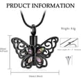 thumbnail image 2 of Butterfly Urn Necklaces for Ashes Moonstone / Abalone Shell Butterfly Cremation Jewelry Ashes Keepsake Memorial Urn Locket for Ashes Cremation Necklace for Women Men, 2 of 7