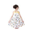 thumbnail image 4 of Robe Vintage Filles Rétro Années 50 Rockabilly Swing Fleur Blanche 7 Ans, 4 of 6