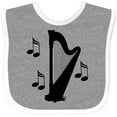 thumbnail image 3 of Inktastic Harp Silhouette Music Gift Boys or Girls Baby Bib, 3 of 4