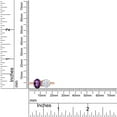 thumbnail image 5 of 1 1/2 Carat 7X5MM Oval Shape Natural Amethyst & 6MM Round Cut Lab Created Moissanite Diamond Toi Et Moi 2-Stone Engagement Ring For Women In 14K Rose Gold Over Sterling Silver(1.50Cttw)-4.5, 5 of 6