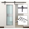 thumbnail image 4 of Online Gym Shop CB15657 Rustic Interior Sliding Barn Door Kit Hardware Set - Carbon Steel Arrow, Black - 6 ft., 4 of 8
