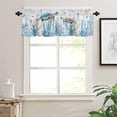 thumbnail image 2 of Coral Starfish 3-Piece Kitchen Curtain Set, Rod Pocket Kitchen Curtain Valance and Tiers Set, Washable Drape Window Treatment Set, Summer Ocean, 2 of 6